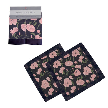 Newcastle Classics Peonies 100% Natural Bamboo Muslin Security Baby Blankie Blanket