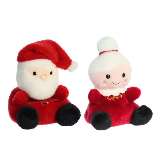 Aurora® Palm Pals™ Christmas Duo 5" Inch Plush Set, Santa Claus & Mrs. Claus