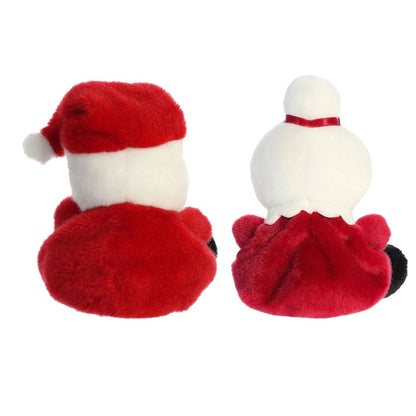Aurora® Palm Pals™ Christmas Duo 5" Inch Plush Set, Santa Claus & Mrs. Claus
