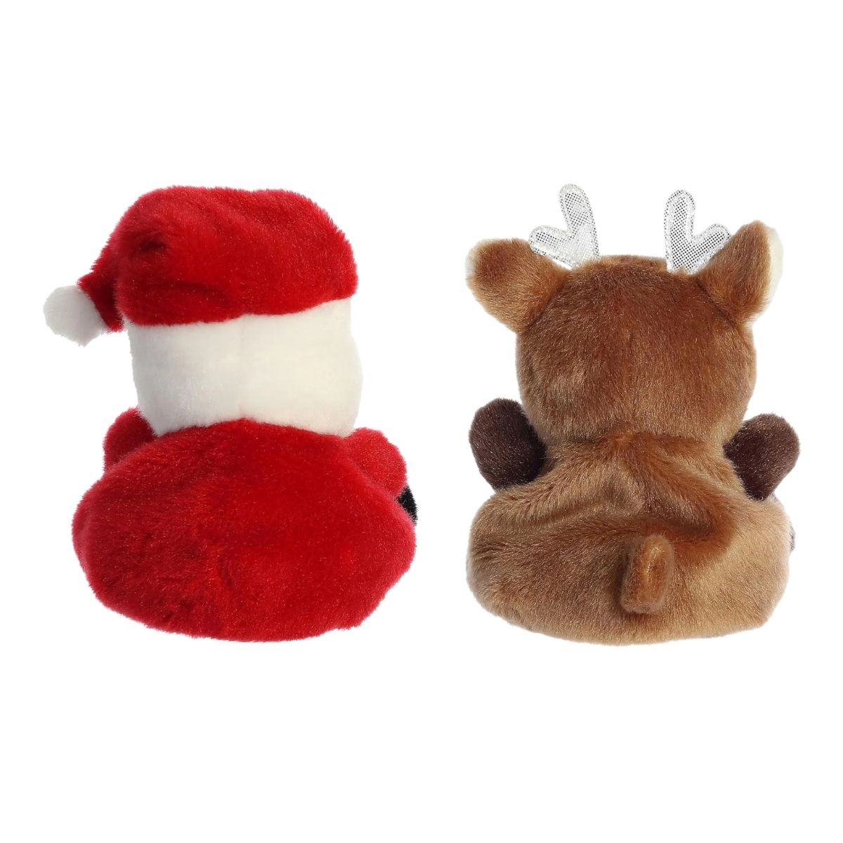 Aurora® Palm Pals™ Christmas Duo 5" Inch Plush Set, Santa Claus & Dash Reindeer