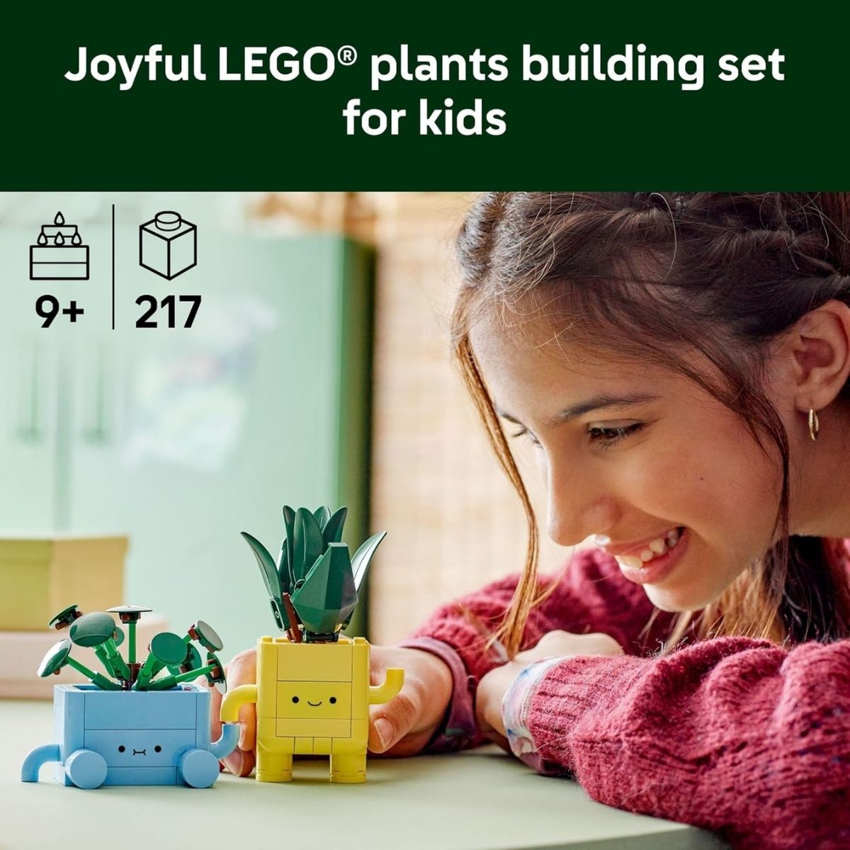 LEGO® Botanicals Happy Plants Building Set 10349, 217 Pieces