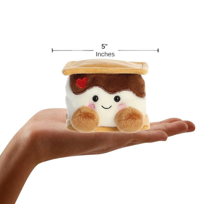 Aurora® Palm Pals™ Fudgey Heart S'more™ 5 Inch Stuffed Animal Toy #1-290 Seasonal