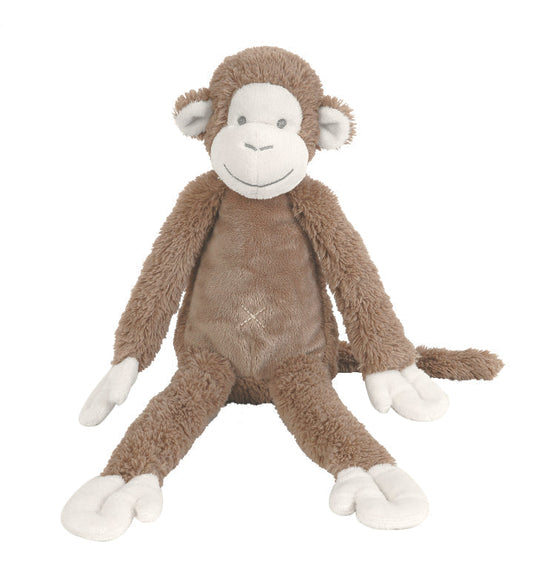 Happy Horse Monkey Mickey No. 2 clay brown plush stuffed animal sitting against a white background.