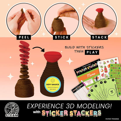 Fashion Angels 3D Modeling Foam Sticker Stackers System, Sushi