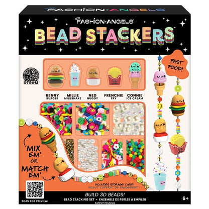 Set of colorful fast food-themed figurines with text 'Meet the Fast Foods' and 'Collect Them All!' on a pink and white background.