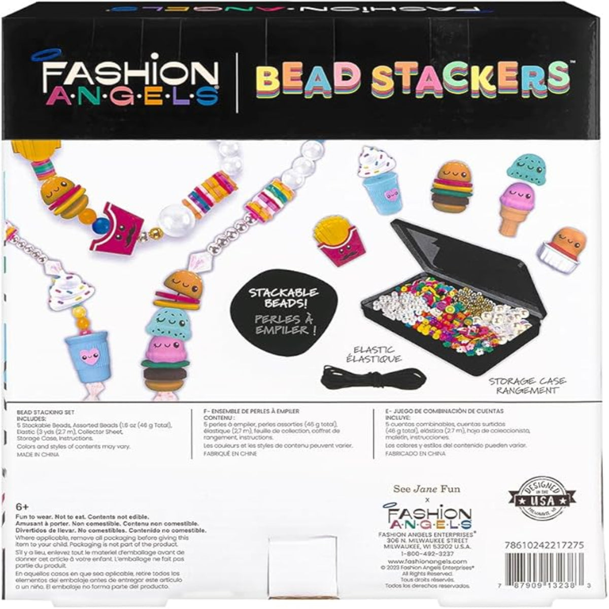 Fashion Angels Bead Stackers Jewelry Making & Bead Activity Kit, Fast Food