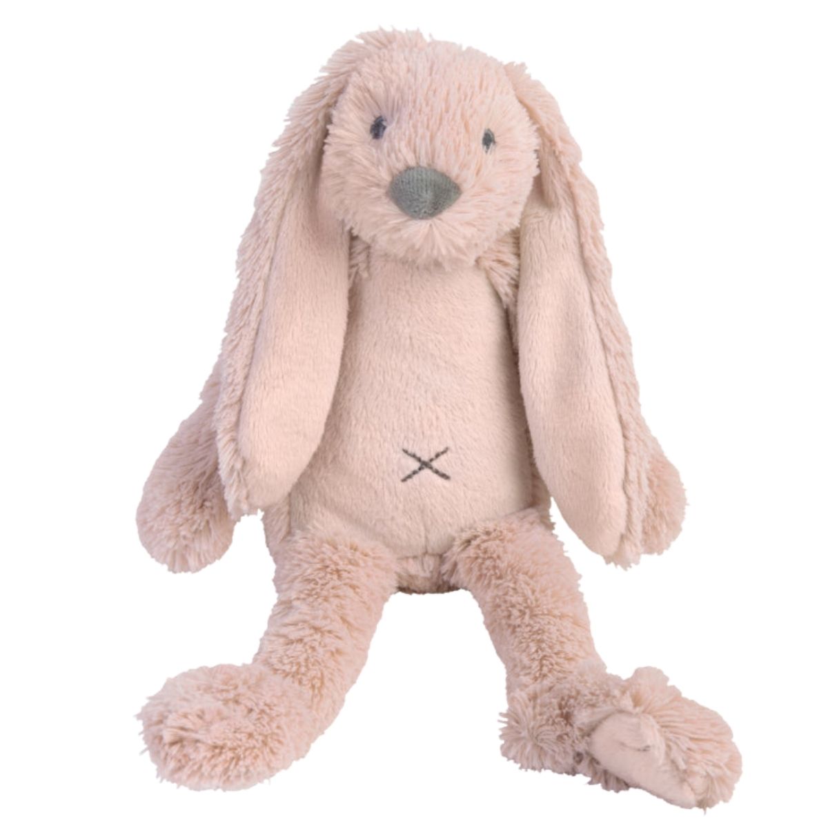 Happy Horse Rabbit Richie soft dusty old pink plush stuffed animal bunny sitting against a white background.