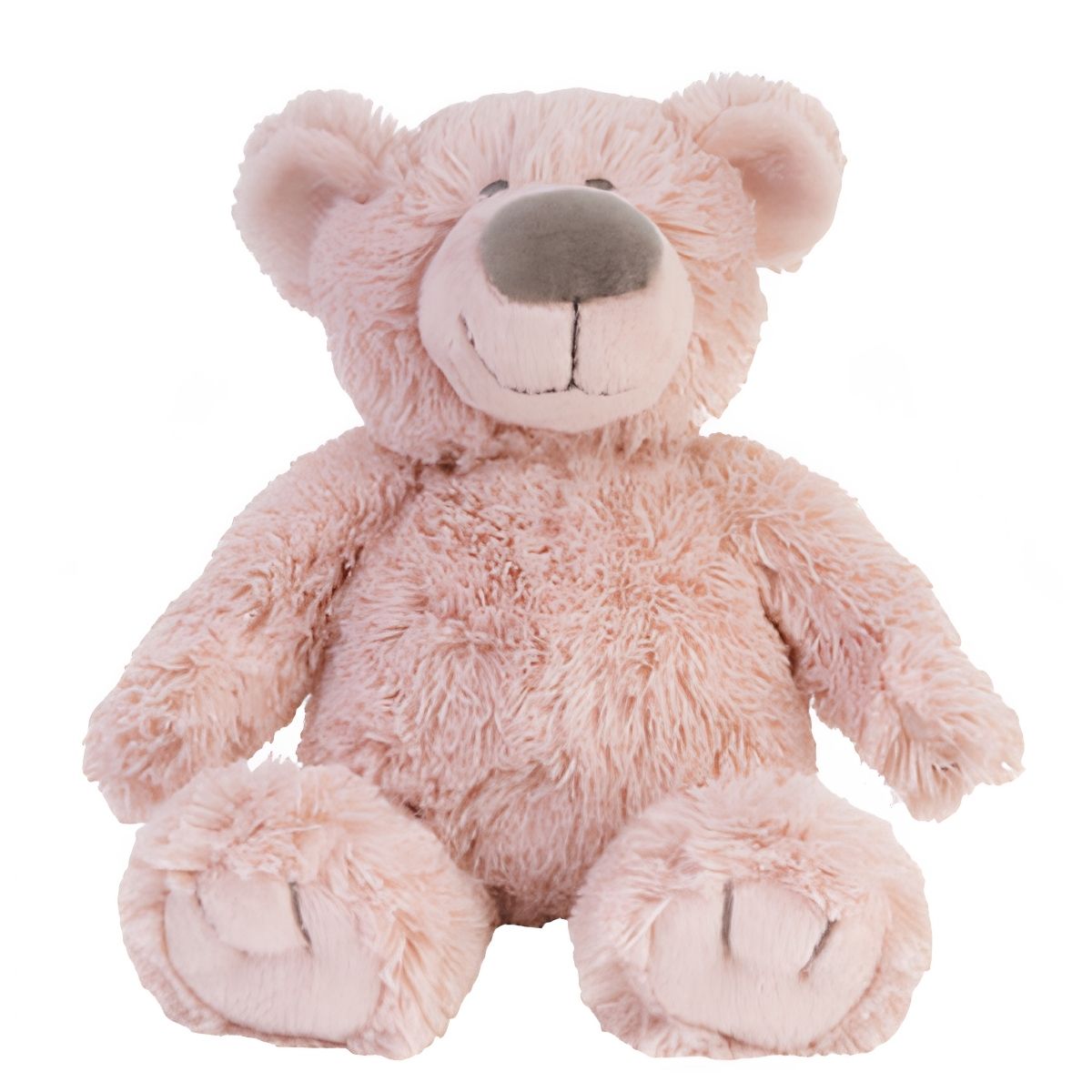 Happy Horse 10.5-inch pastel dusty pink Bear Brim No. 2 plush teddy bear sitting forward against a clean white background.