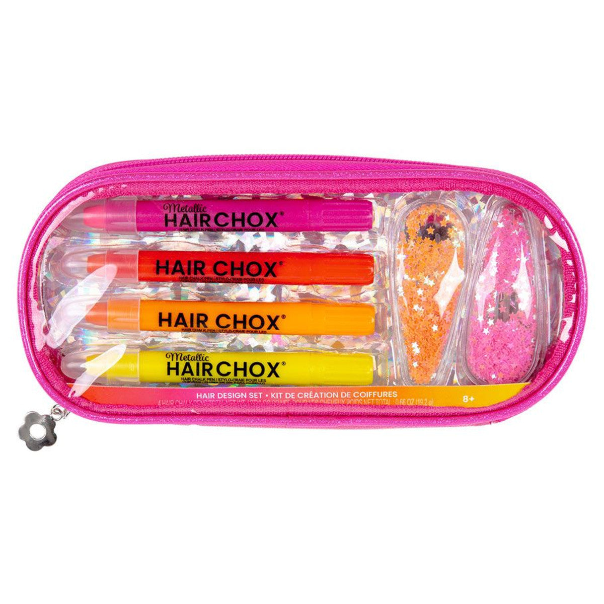 Fashion Angels Hair Chox Design Kit: Pink & Co Pouch, Temporary Hair Chalk Sticks
