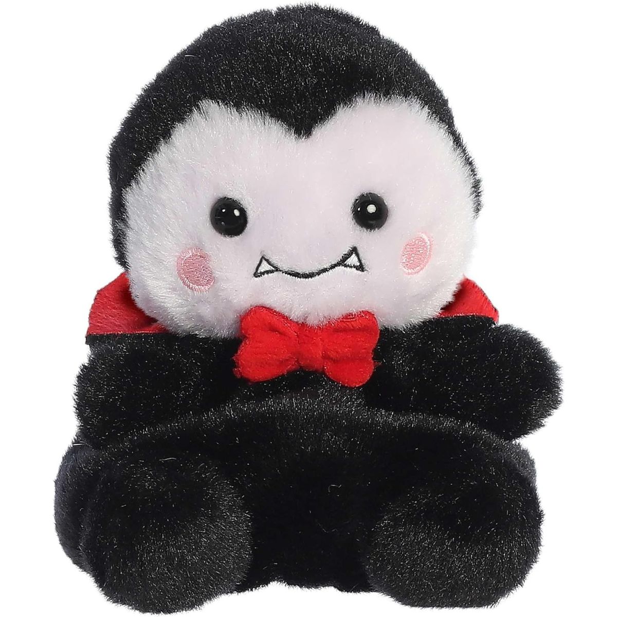 Front view thumbnail of the cute Viktor Vampire plush sitting straight, highlighting his symmetrical face, widow's peak hairline, and rosy pink cheeks.