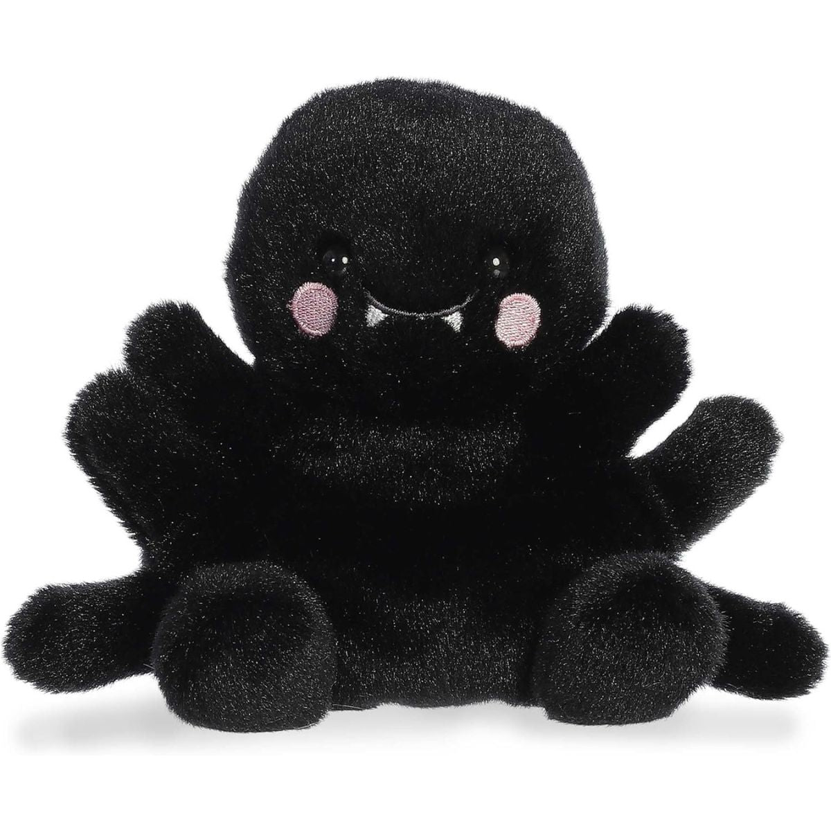Front view thumbnail of the cute Penny Mae Spider plush sitting straight, highlighting its symmetrical plush legs and friendly embroidered smile.