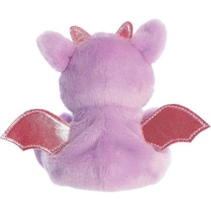 Rear thumbnail view of the Aurora gargoyle stuffed toy displaying its smooth, solid purple plush back and outspread wings.