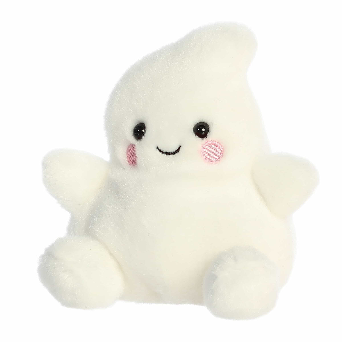 Three-quarter view thumbnail of the Tricks Ghost plush showing its plush texture and smiling face.