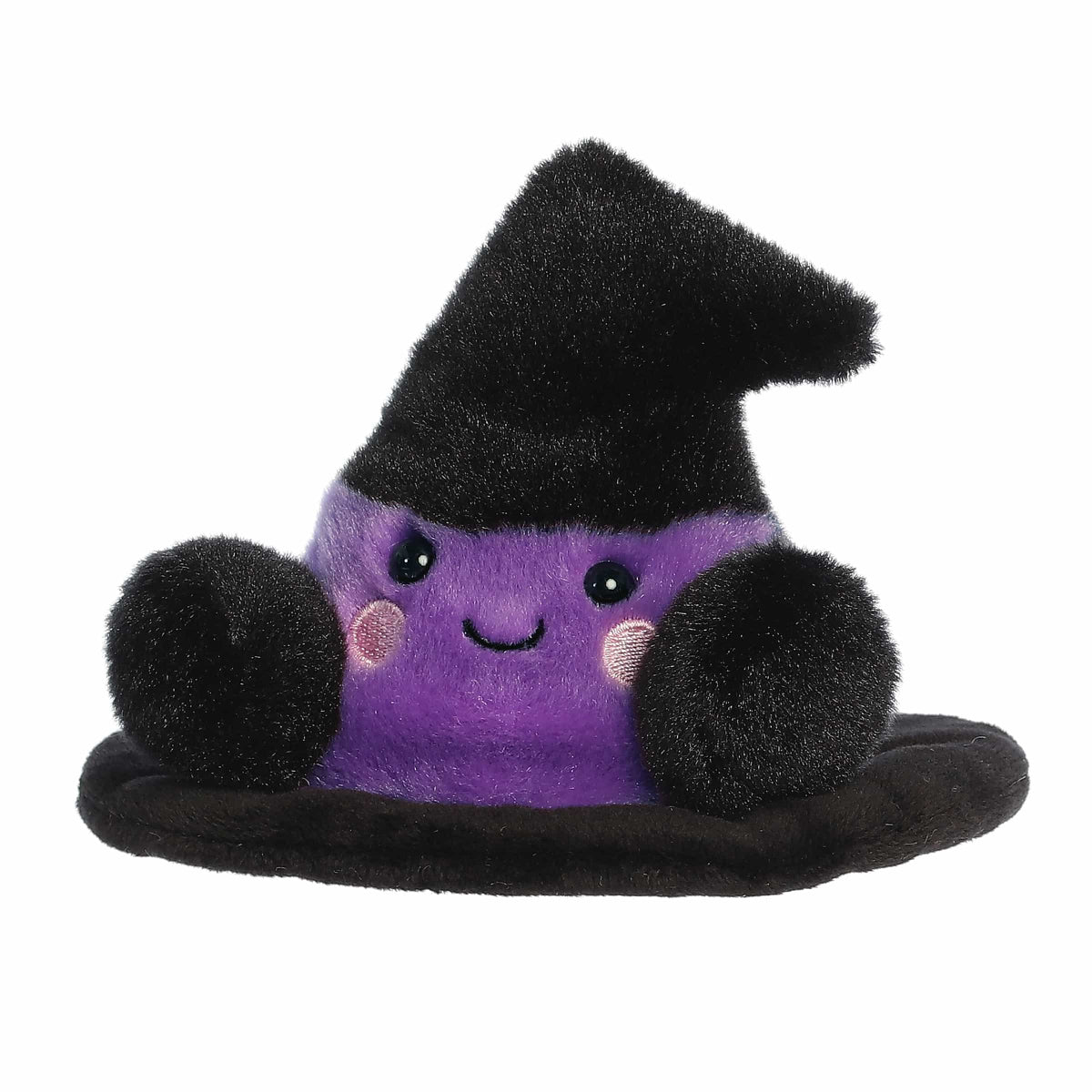 A secondary front-facing thumbnail view of the Rowena plush showing its round black plush feet and purple midsection.
