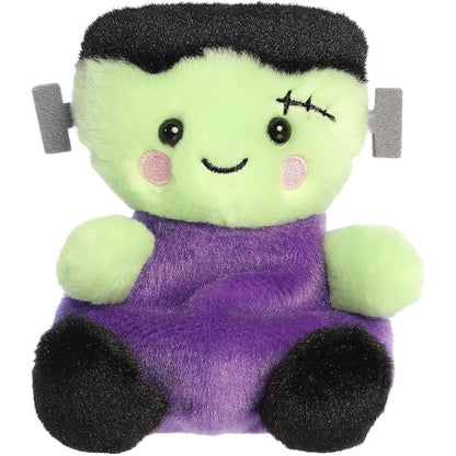 A close-up front portrait thumbnail of the Bolts Frankenstein plush showcasing its friendly stitched smile, rosy cheeks, and side bolts.