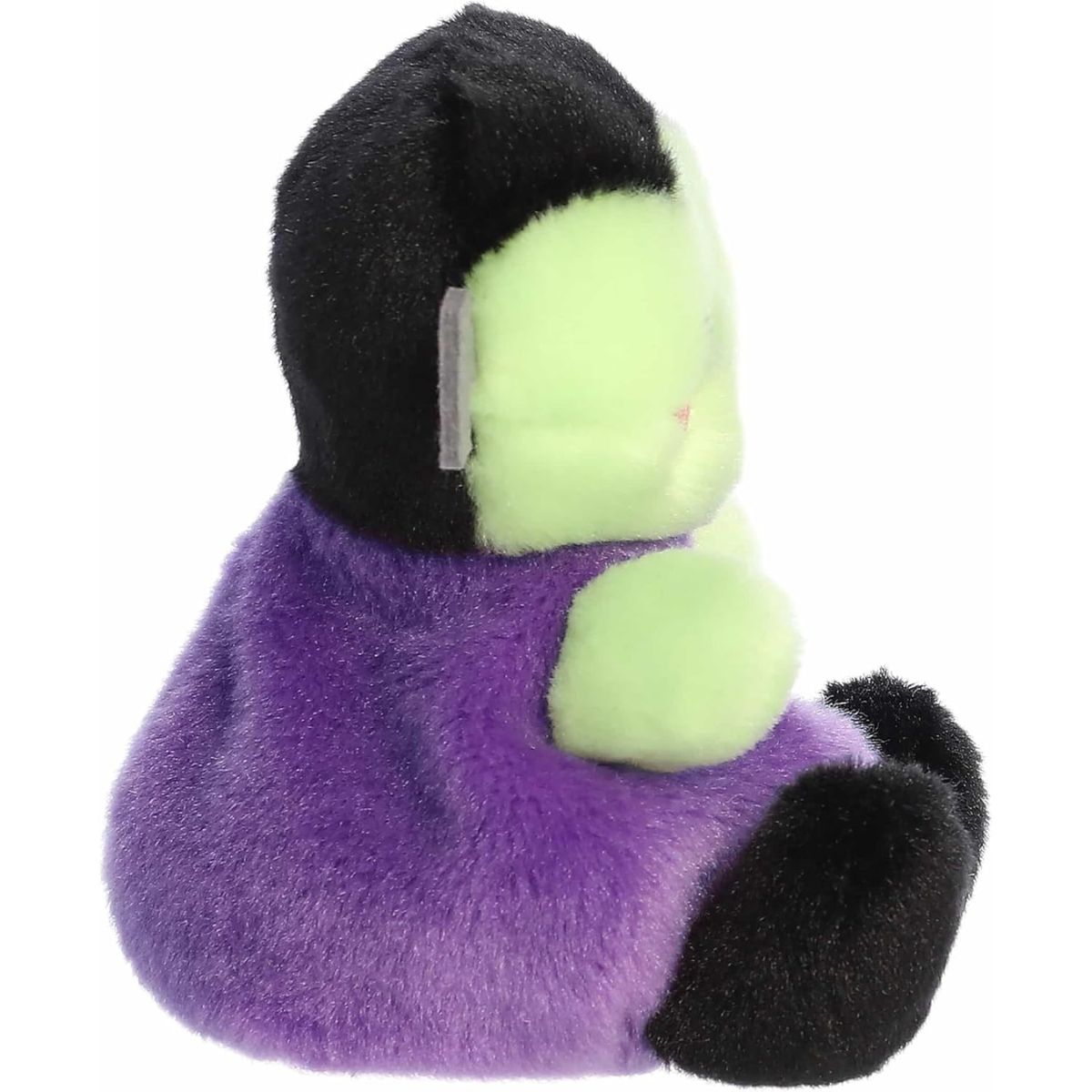 The right side profile thumbnail of the sitting Frankenstein plush highlighting its dual-colored green and purple body sections.