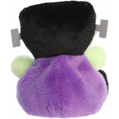 The rear thumbnail view of the purple and black Aurora seasonal monster toy displaying its plush head and clean back stitching.