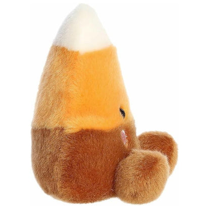 The right side profile thumbnail of the sitting candy corn plush highlighting its soft triangular shape and brown base.