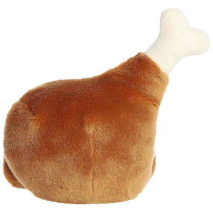 Rear thumbnail view of the brown Aurora drumstick stuffed toy displaying its smooth, soft plush back.