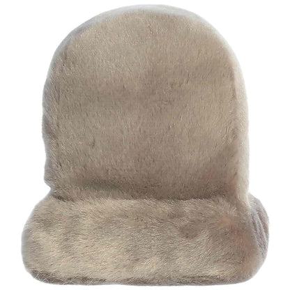 Rear thumbnail view of the stone-gray Aurora tombstone stuffed toy displaying its smooth, soft plush back.