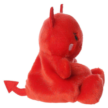 Side profile thumbnail of the mini red devil plush showcasing its round body, horns, and pointed arrow tail.