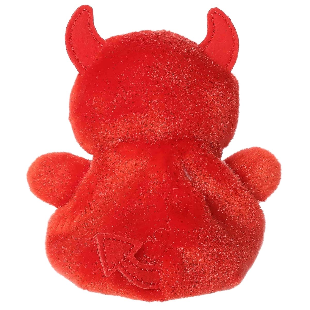 Rear thumbnail view of the Aurora devil stuffed toy displaying its smooth red plush back and distinct pointed tail.