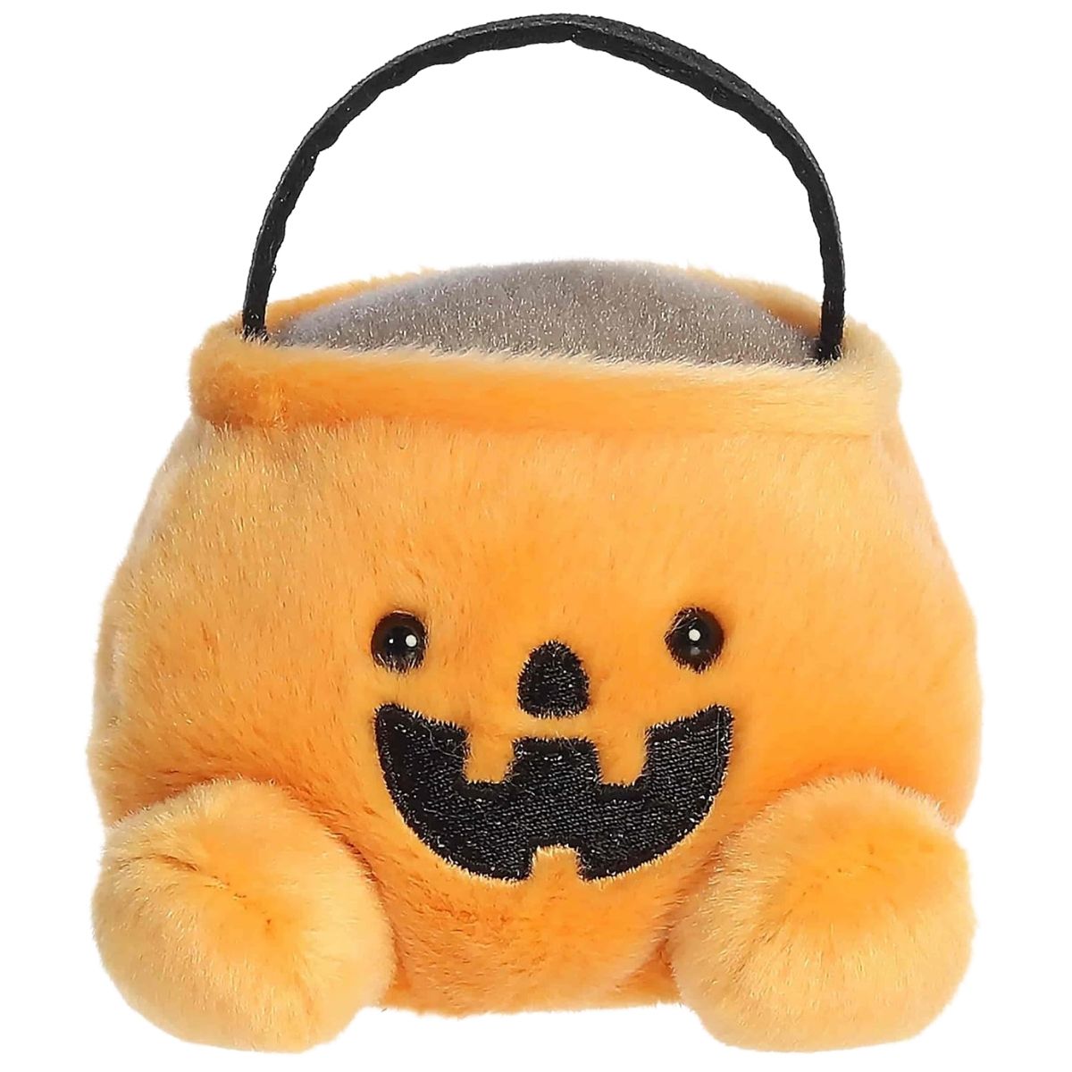Front view thumbnail of the cheerful Bucky Candy Bucket plush sitting straight and highlighting its symmetrical pose and black embroidered smile.