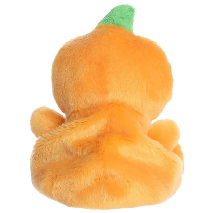 Rear thumbnail view of the Aurora pumpkin stuffed toy displaying its smooth, solid orange plush back.