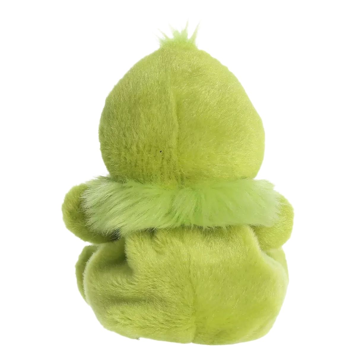 The rear thumbnail view of the green Aurora Grinch stuffed toy displaying its clean, fuzzy back and rounded sitting posture.
