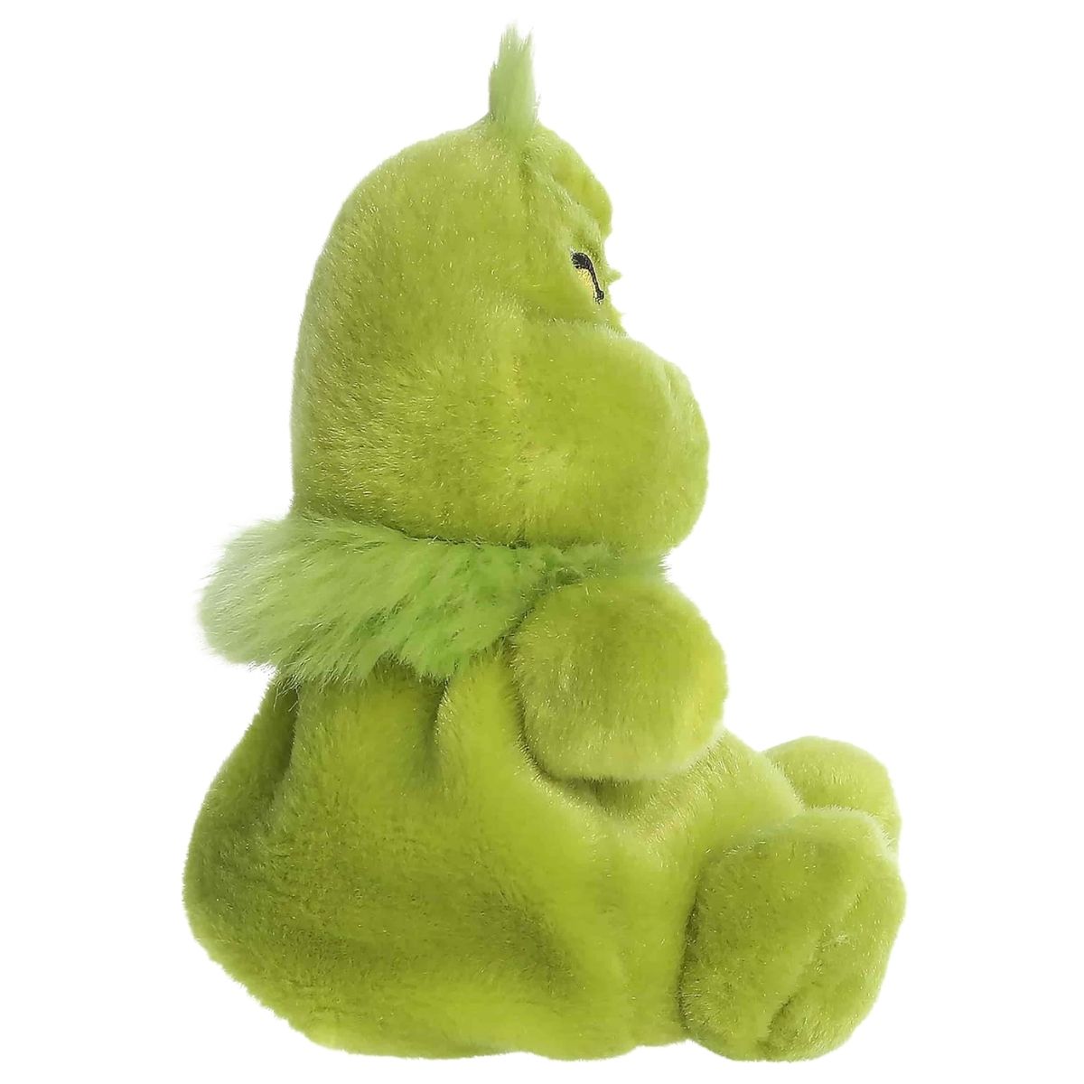 Side profile thumbnail of the Grinch mini plush showing its round body and sitting posture.