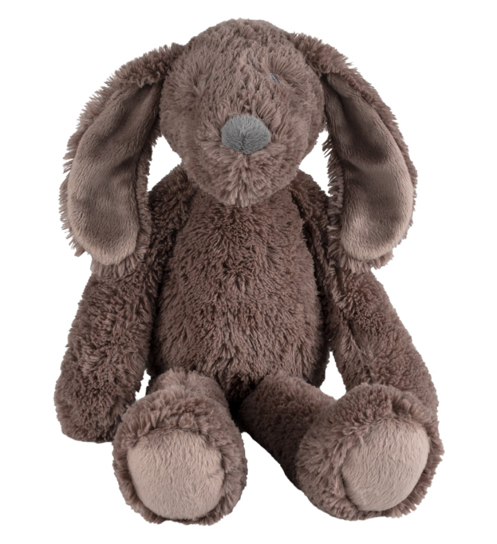 Happy Horse Dog Jax No. 2 rich brown plush stuffed animal sitting down against a white background.