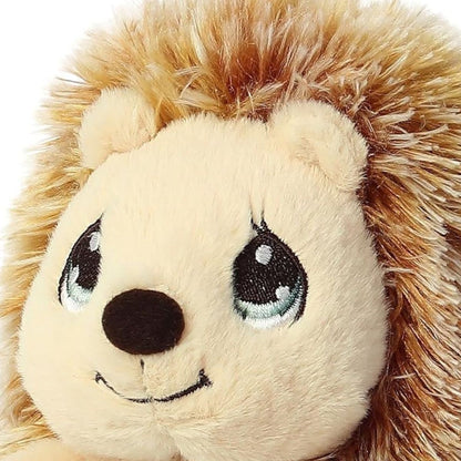 Close-up view of the Spike Hedgehog's sweet face highlighting its soulful embroidered eyes, tiny ears, and gentle smile.