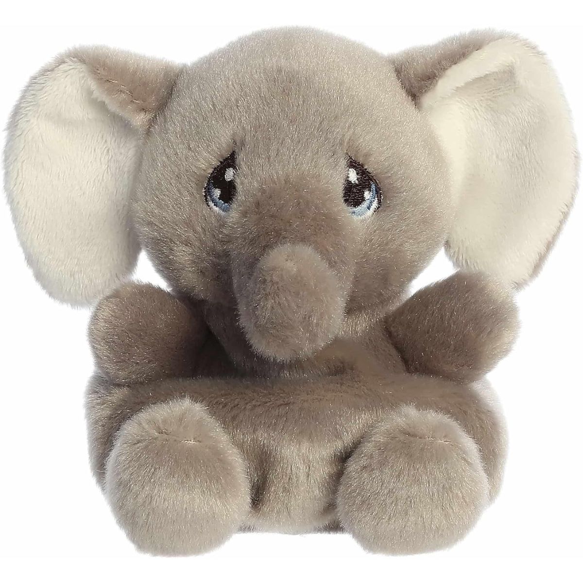 A direct front portrait view of the mini Tuk Elephant plush showing its oversized floppy ears and little trunk.