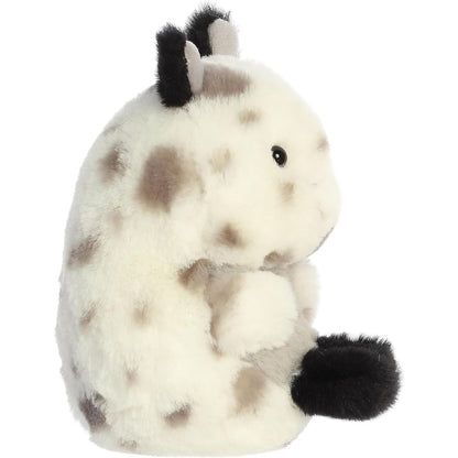 Side profile view of the Aurora Rolly Pet Serendipity Sea Bunny highlighting its plump shape and black tail tuft.