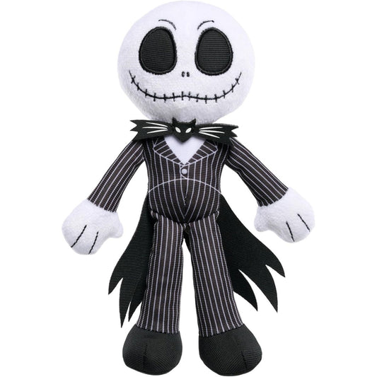 8.5-inch Disney The Nightmare Before Christmas Jack Skellington plush toy standing tall with his signature pinstriped suit and bat-wing bowtie.