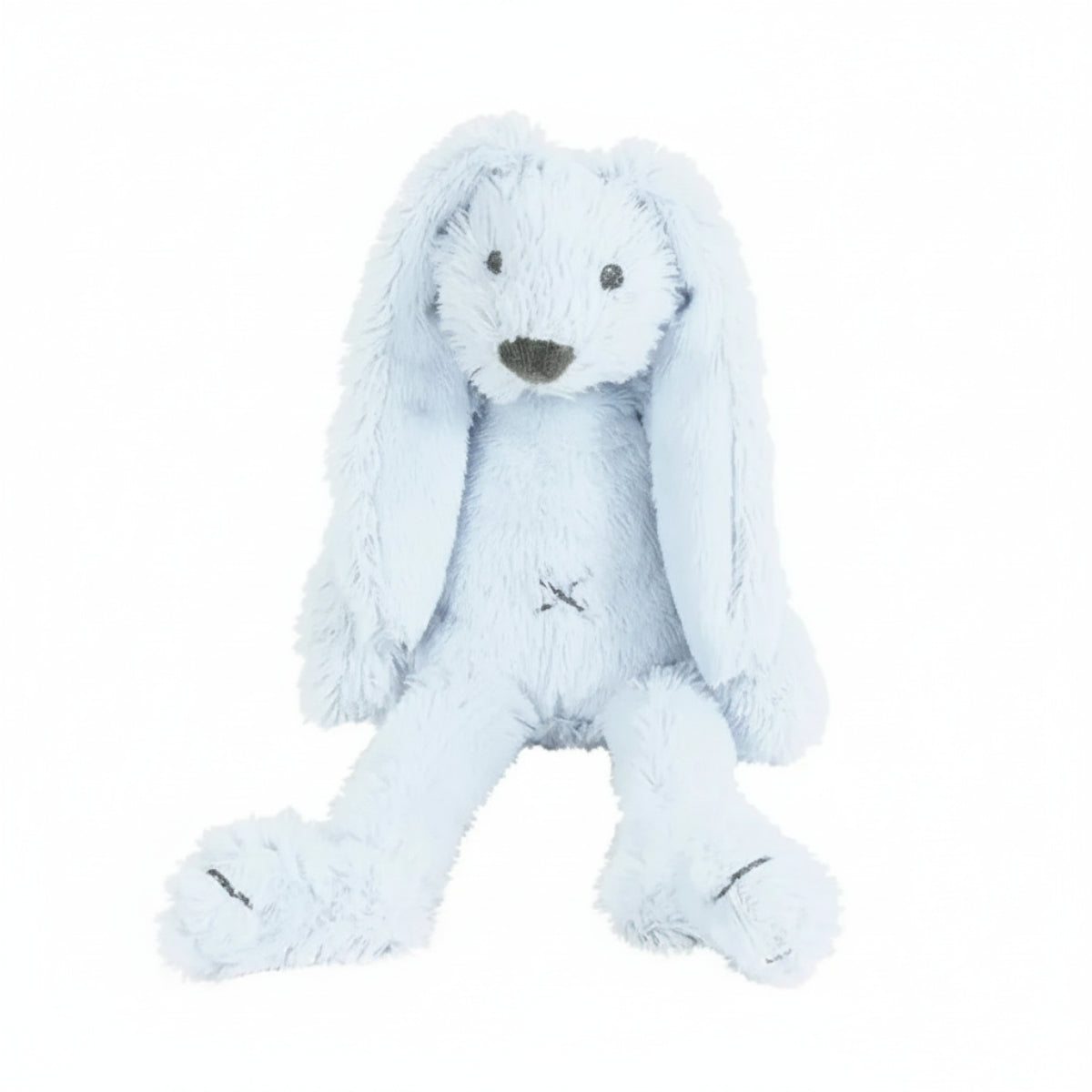 Happy Horse 11-inch Blue Rabbit Richie plush stuffed bunny sitting down in a front-facing profile layout.