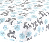 Lambs & Ivy Stay Wild Animal Arrow 4 Piece Crib Bedding Set, Gray/Blue