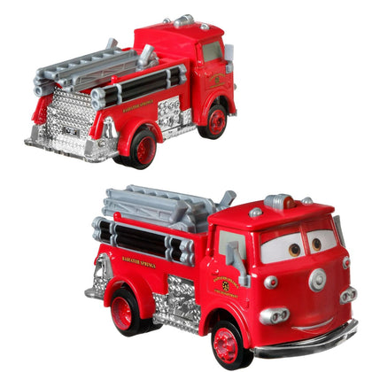 Disney Pixar Cars On the Road Red the Fire Engine & Stanley, 1:55 Scale Die-Cast Vehicles