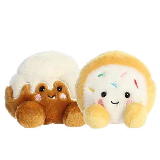 Aurora® Palm Pals™ Cravings Duo  5" Inch Plush Set, Sugary Cinnamon Roll & Crumble Cookie