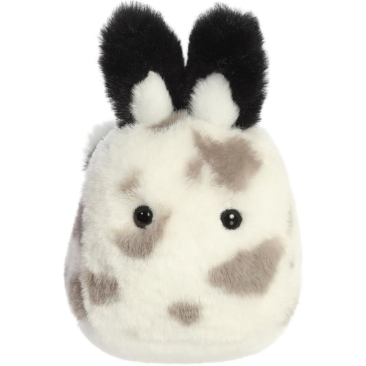Straight-on front view of the soft sea bunny plush showing its face and black ear-like rhinaphores.
