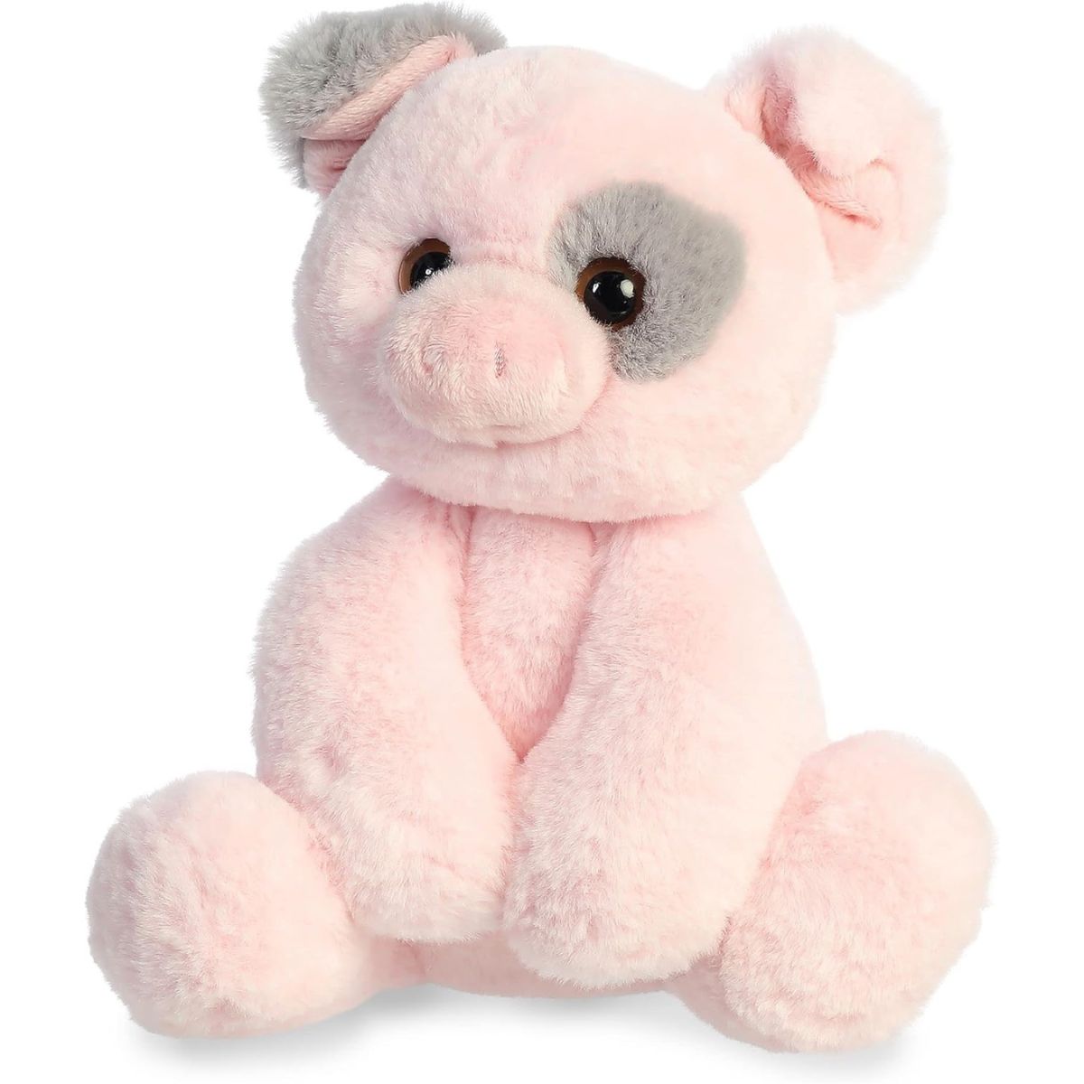 Angled front view of Parsley Piglet highlighting its sweet snout and floppy ears.