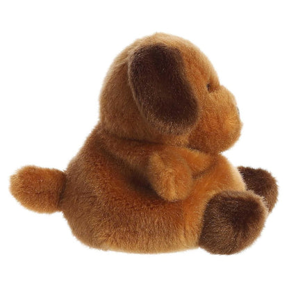 Side profile view of the Ruff Ruff Puppy stuffed animal highlighting his plump shape, floppy ears, and little tail.