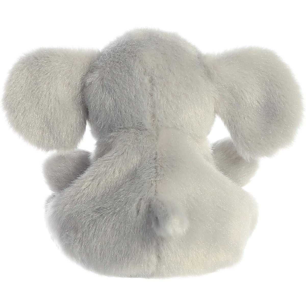 Rear view thumbnail of the Aurora elephant stuffed toy displaying its smooth gray plush back and tiny stubby tail.