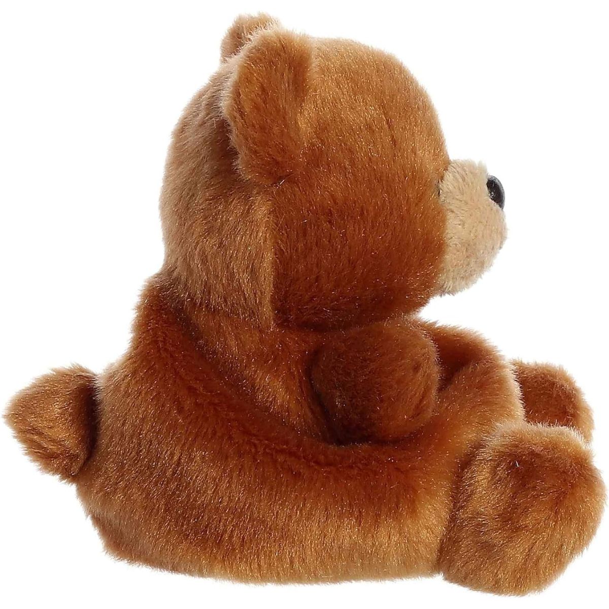 Side profile thumbnail of the mini bear plush showcasing its rounded back profile, soft muzzle, and cozy seated posture.