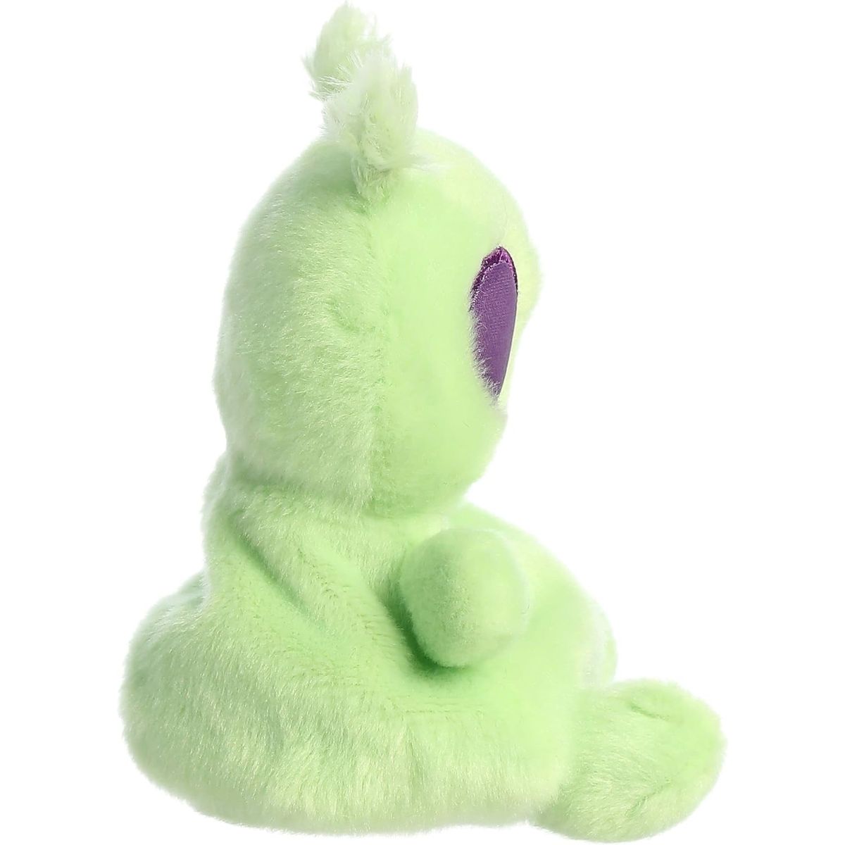 Side profile thumbnail of the mini alien plush showcasing its rounded head, small arms, and soft seated profile.