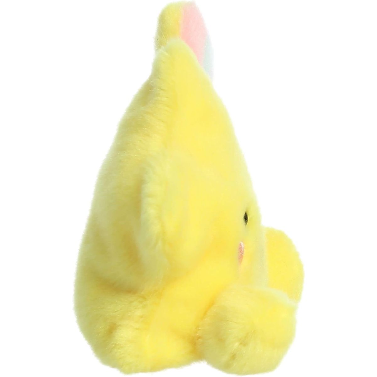 Side profile thumbnail of the mini star plush showcasing its balanced depth and the pastel rainbow trail extending from its top point.