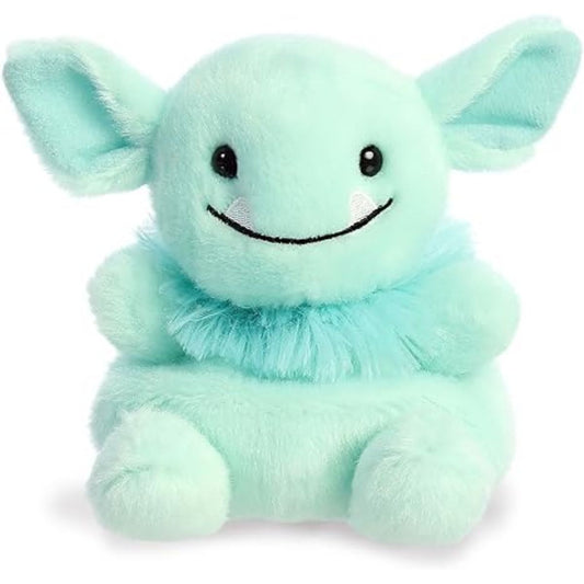 Front view thumbnail of the cute mint-green Gribble Goblin plush sitting straight, highlighting its wide embroidered grin and symmetrical layout.