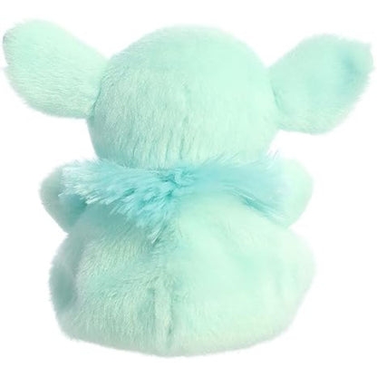 Rear view thumbnail of the Aurora goblin stuffed toy displaying its smooth mint-green plush back and teal neck ruff from behind.