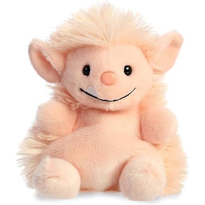 Front view thumbnail of the cute peach Moh Ogre plush sitting straight, highlighting its friendly expression, small arms, and symmetrical seated pose.