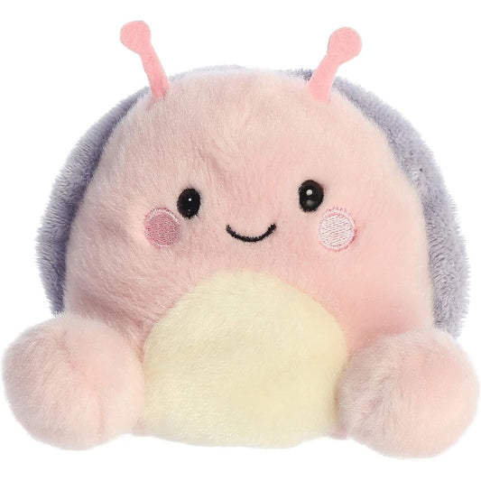 Front view thumbnail of the cute Shelby Snail plush sitting straight, highlighting its symmetrical face, rosy cheeks, and pink eye stalks.